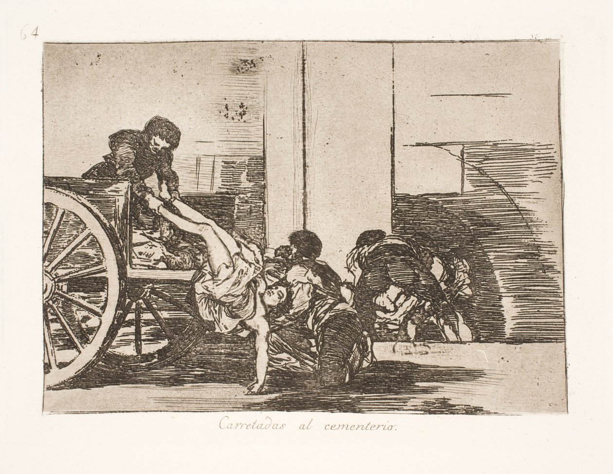 Odvezen na vozíku na hřbitov (64) od Francisco de Goya