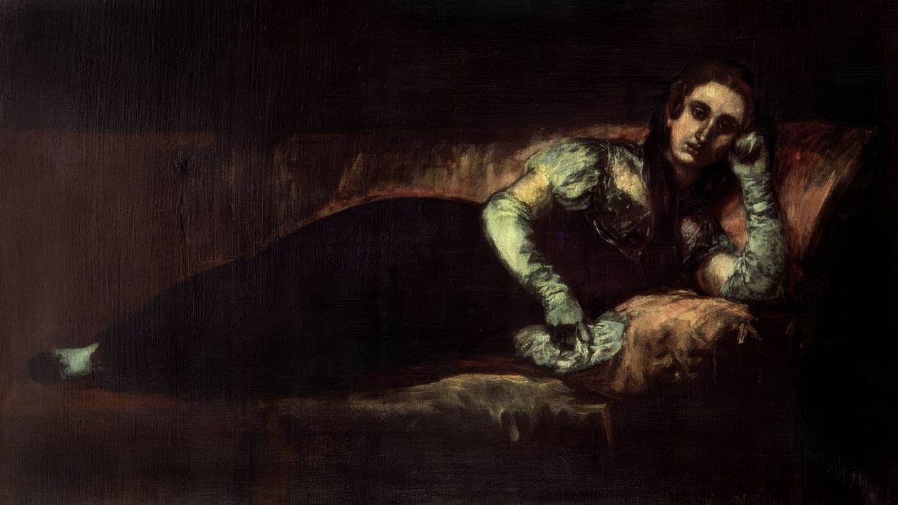 HRABĚŇKA Z BAENY - 1819 - 92 × 160 od Francisco de Goya