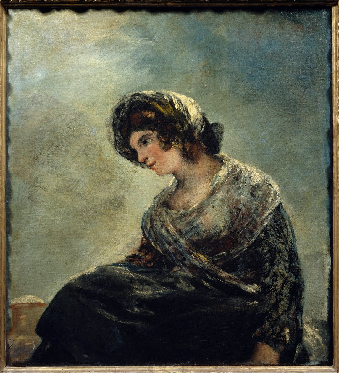 La laitiere de Bordeaux Obraz Francisco De Goya (1746-1828) 1827. Rozm. 0,74 x 0,68 m. Madrid. Musee Du Prado - Dojička z Bordeaux. Obraz Francisco de Goya (1746-1828) 1827. 0,74 x 0,68 m. Muzeum Prado, Madrid od Francisco de Goya