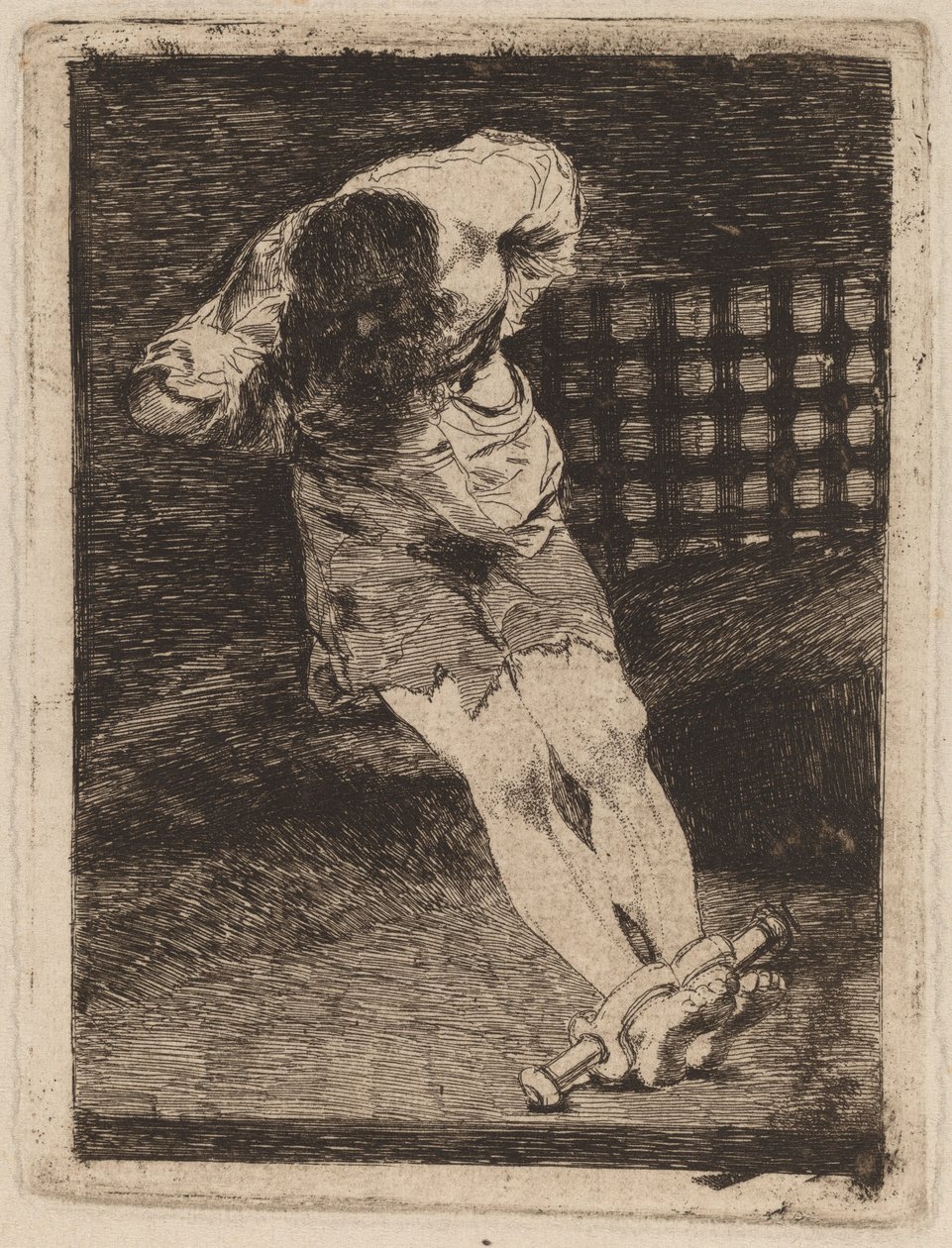 Bezpečnost vězně nevyžaduje muka (Vazba zločince nevyžaduje mučení od Francisco de Goya