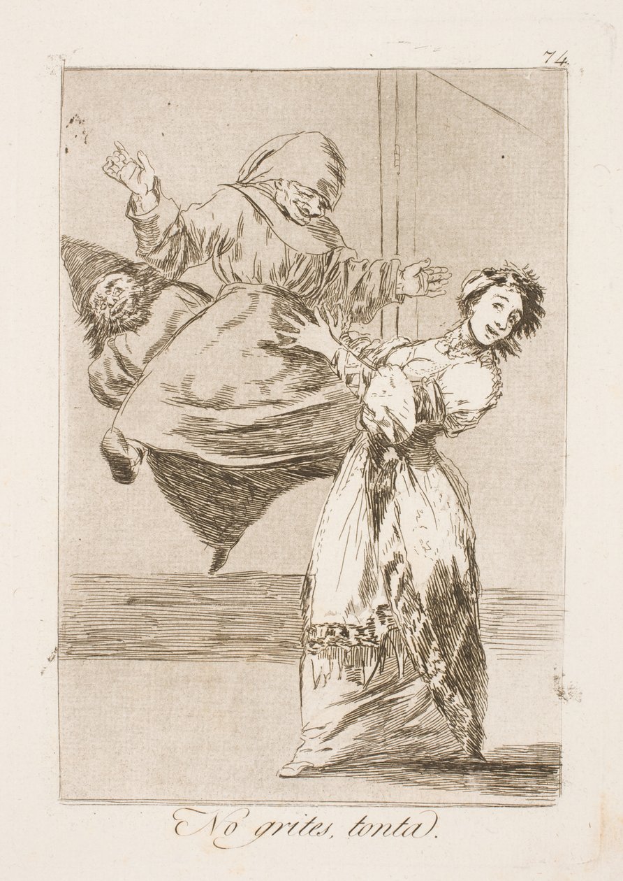 Přestaň křičet ty bláho! od Francisco de Goya