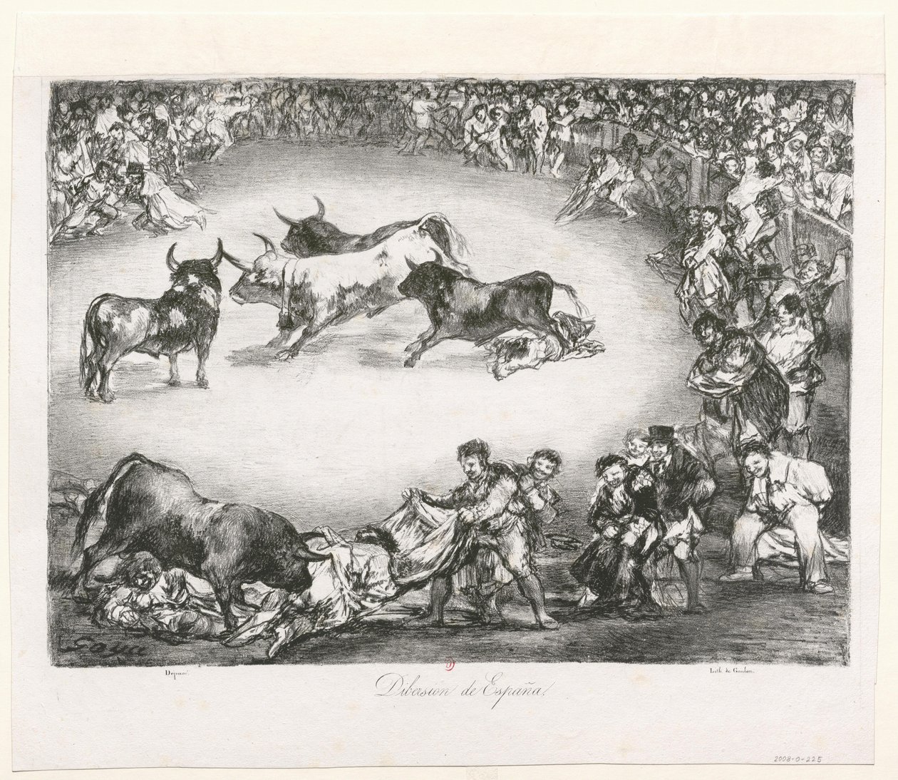 [Býci z Bordeaux: Španělská zábava] od Francisco de Goya