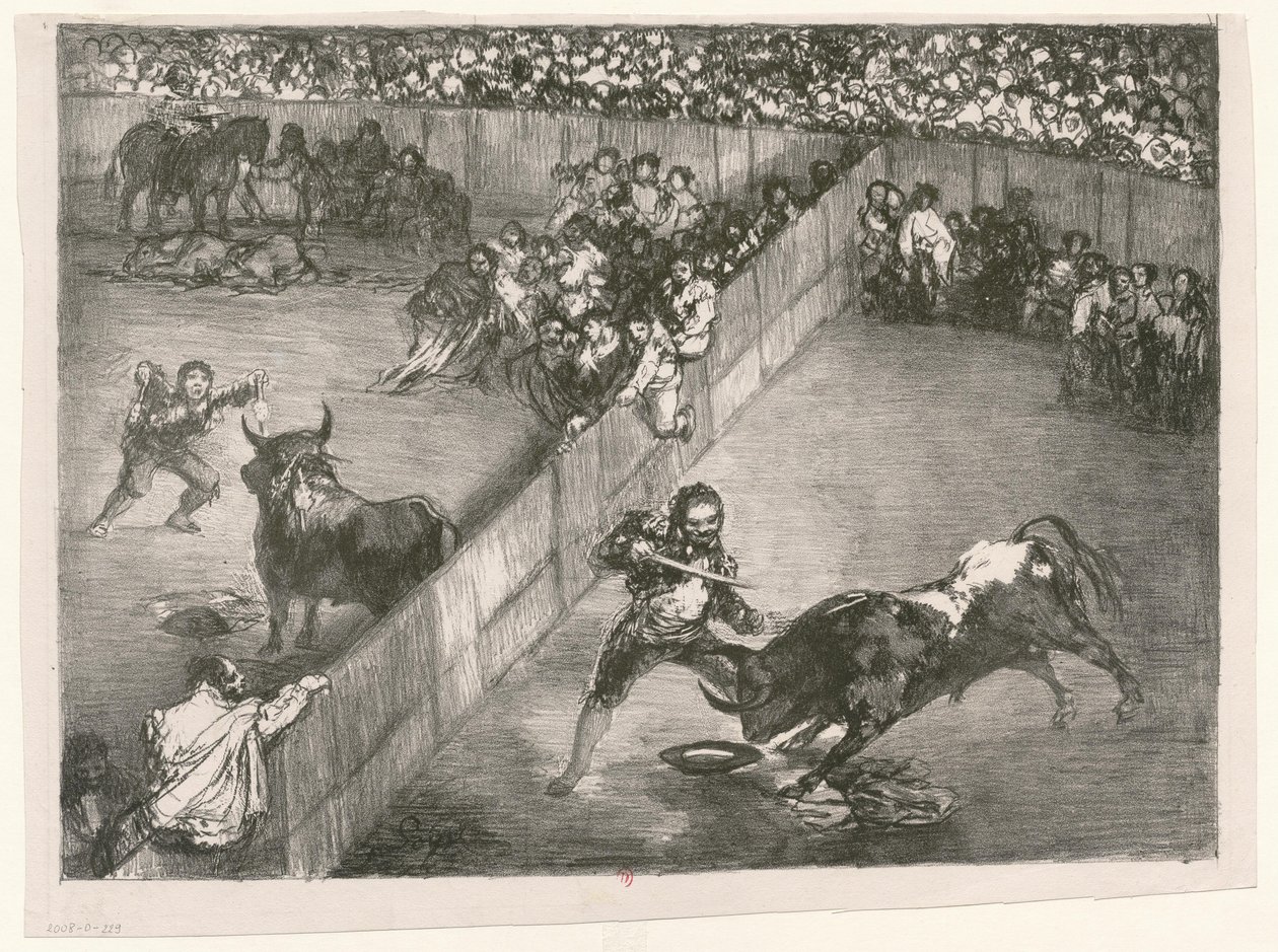 [Les Taureaux de Bordeaux: Rozdělení míst] od Francisco de Goya