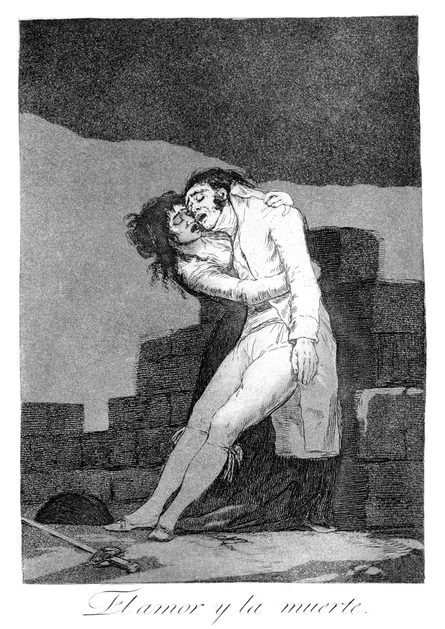 Láska a smrt, 1799 od Francisco de Goya