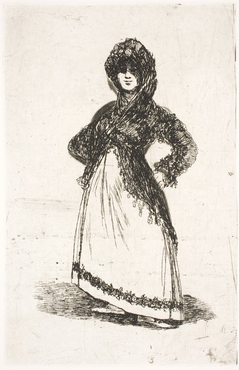 Maja, stojící od Francisco de Goya