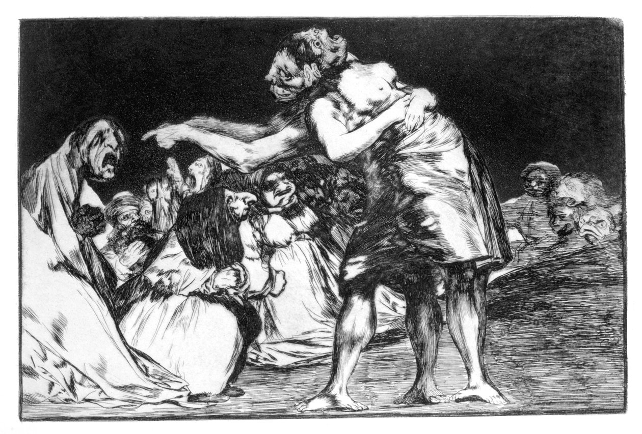 Manželská noční můra, 1819-1823 od Francisco de Goya