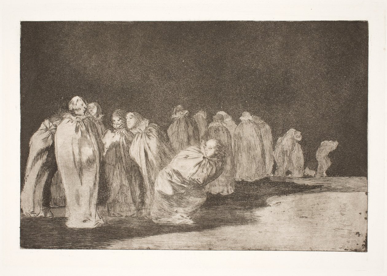 Muži v pytlích (Pod pytlovinou se něco skrývá / nemůžete soudit muže podle oblečení) od Francisco de Goya