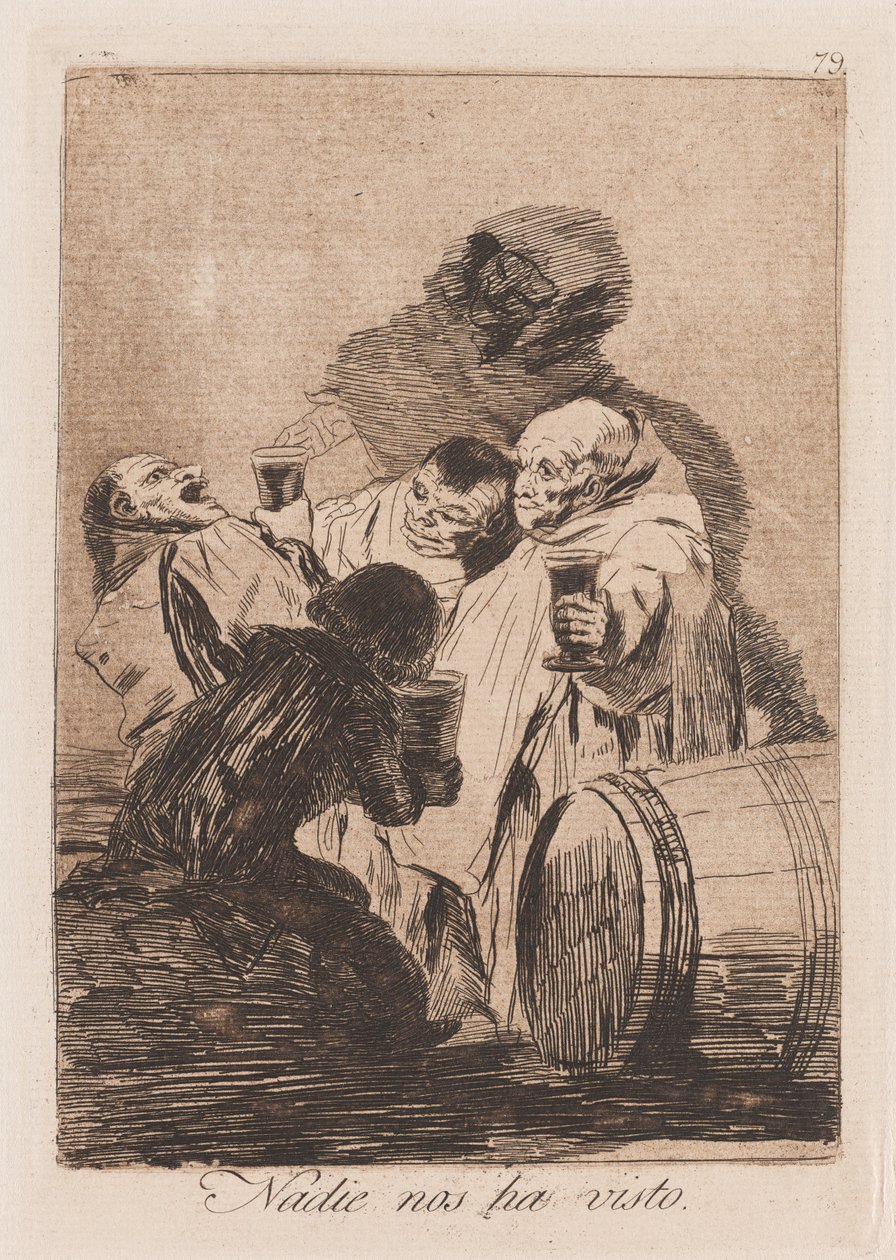 Nikdo nás neviděl, konec 18.-začátek 19 století (tisk) od Francisco de Goya