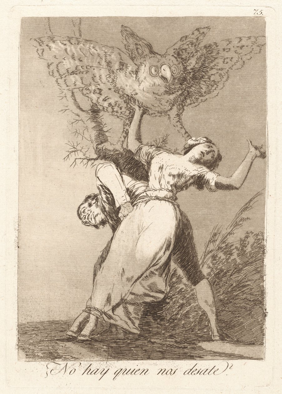 Není tu nikdo, kdo by nás rozvázal? (Nemůže nás někdo rozvázat?) od Francisco de Goya