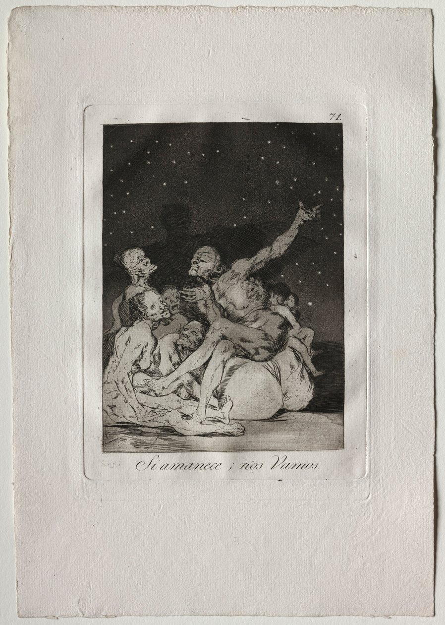 Ochenta Caprichos: Když den přestane, budeme pryč, 1793-1798. od Francisco de Goya