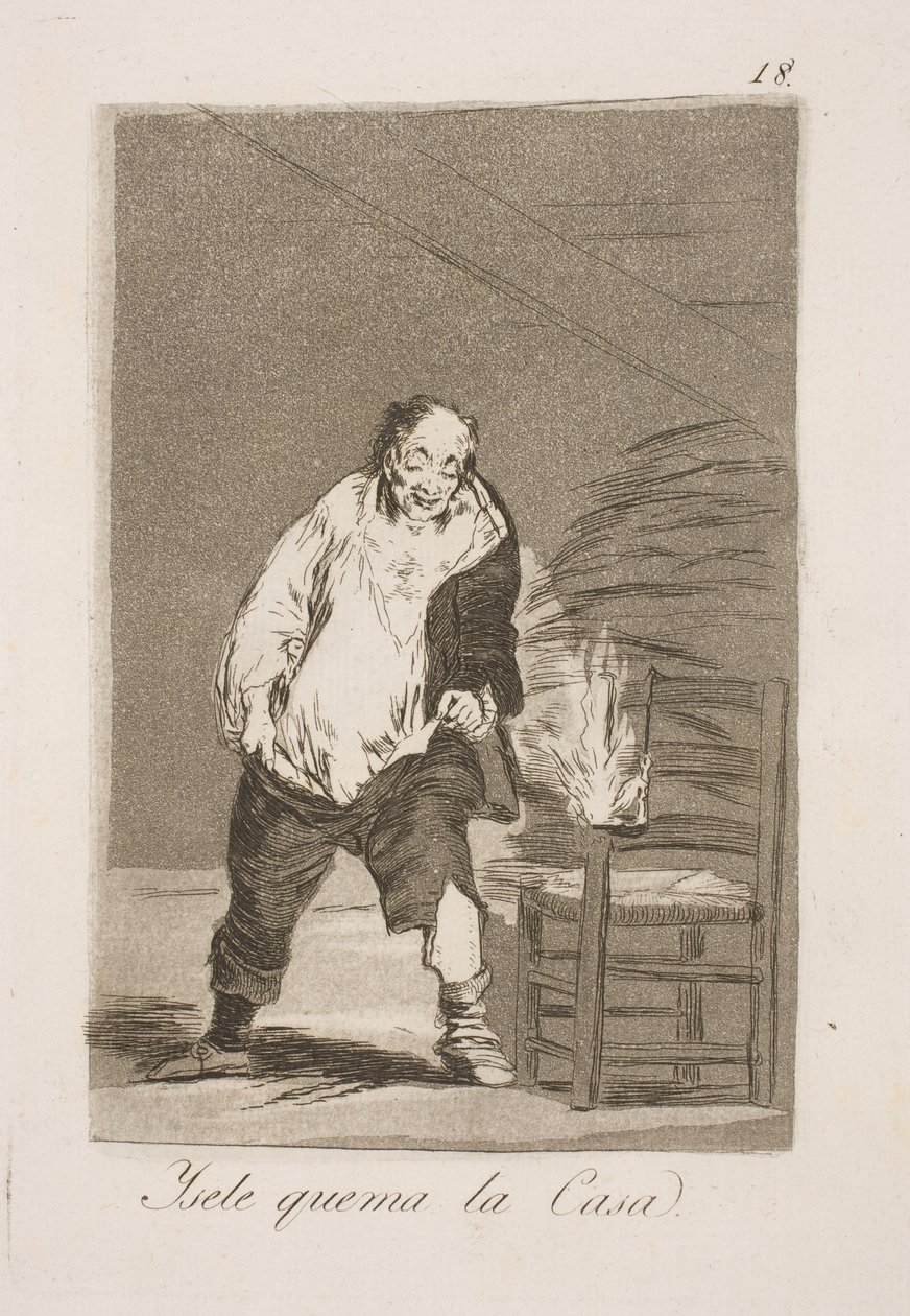 A spálí jeho dům od Francisco de Goya
