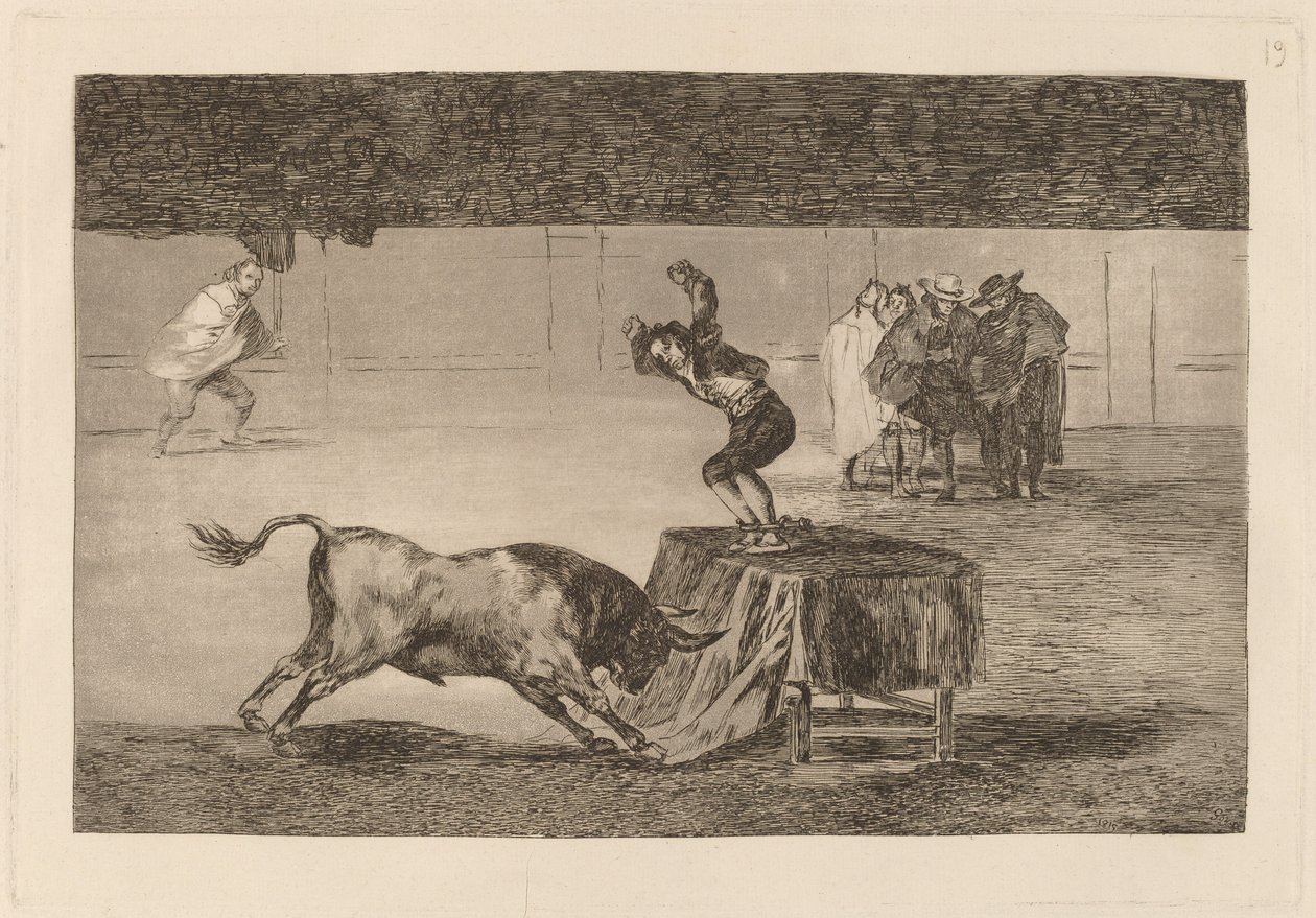 Další jeho šílenství na stejném náměstí (Další jeho šílenství ve stejném prstenu) od Francisco de Goya