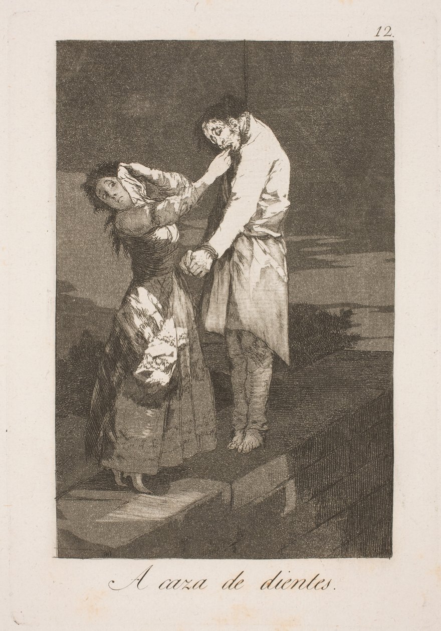 Při hledání zubů od Francisco de Goya