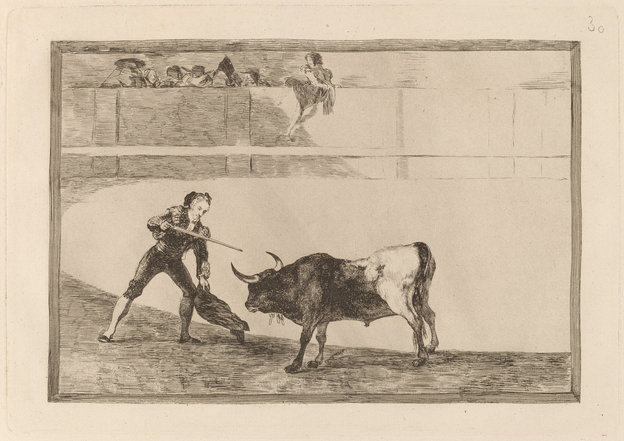 Pedro Romero Zabíjení zastaveného býka od Francisco de Goya