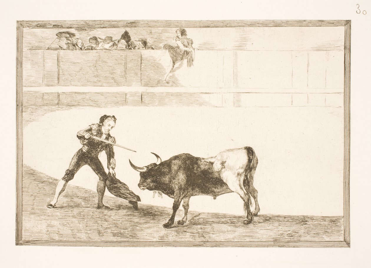 Pedro Romero zabije chromého býka od Francisco de Goya