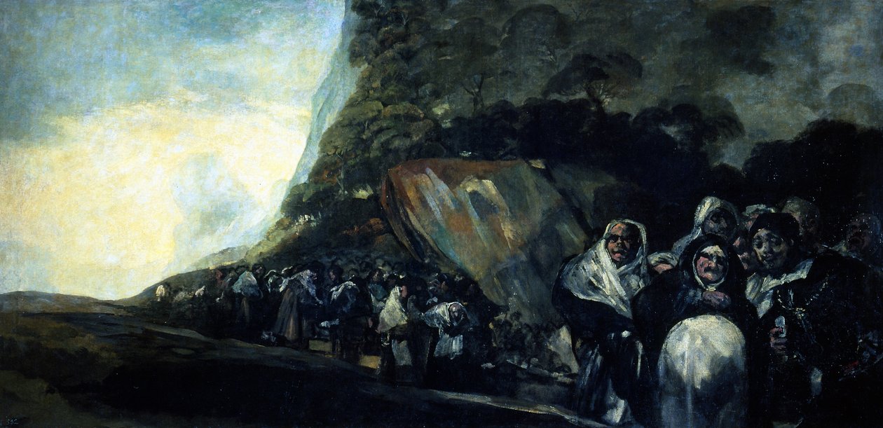 Pouť k fontáně San Isidro od Francisco de Goya