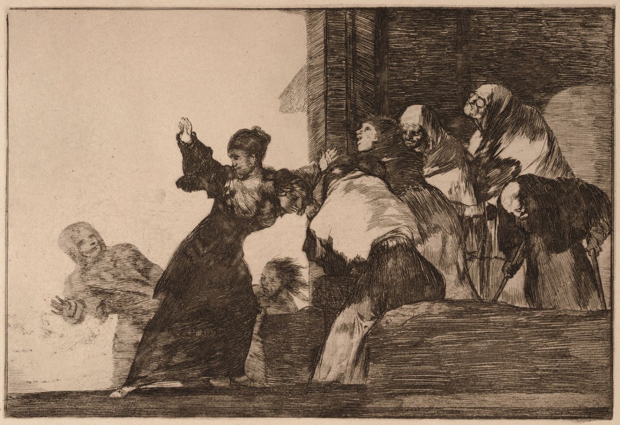 Chudák Blázen (Disparate pobre), ze série Los Disparates od Francisco de Goya
