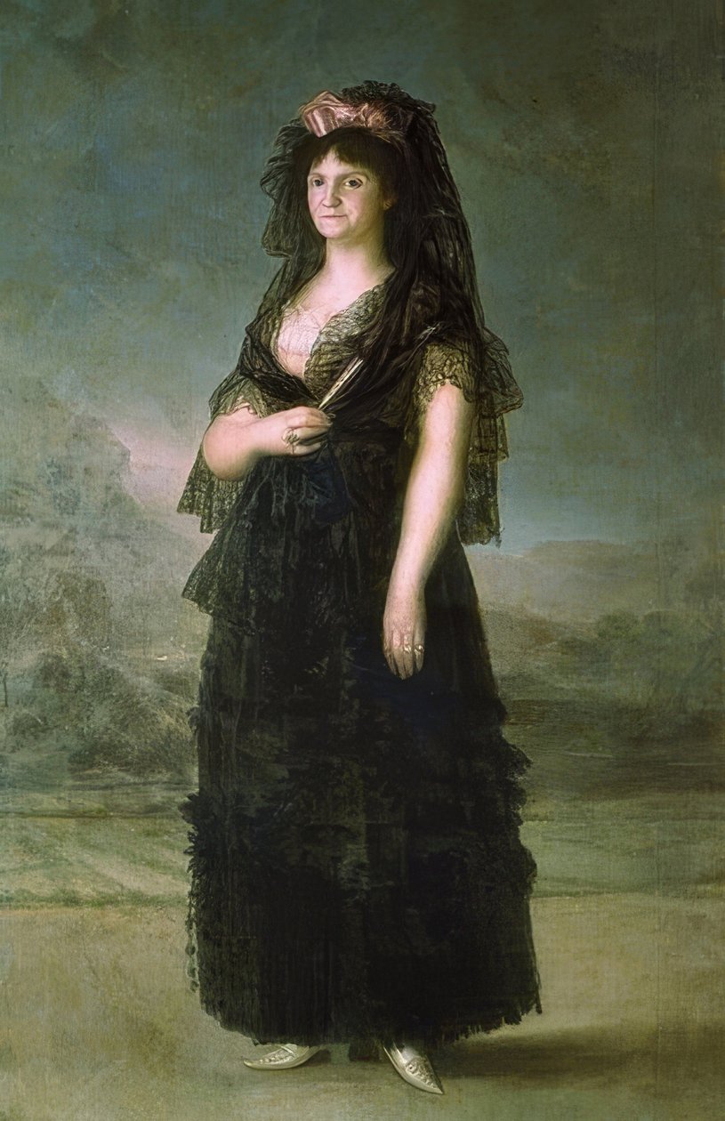 Portrét Marie Lusie s mantilou. 1799 od Francisco de Goya