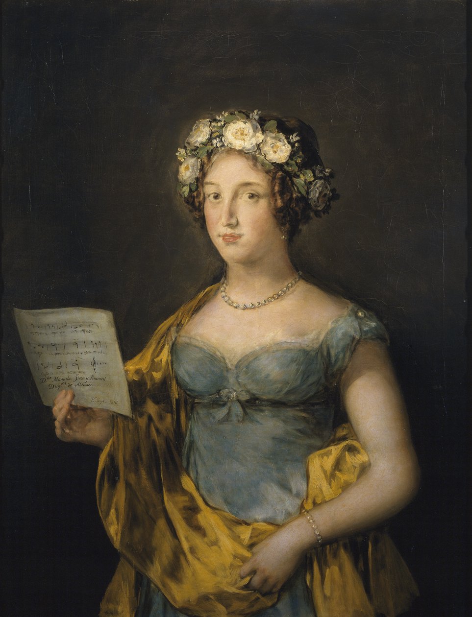 Portrét Manuely Téllez Girón y Pimentel 1794-1838, vévodkyně z Abrantes, 1816 od Francisco de Goya