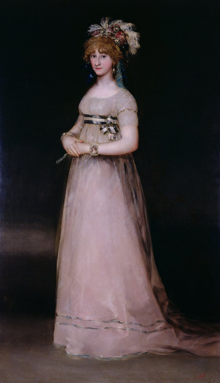 Portrét Marie Terezie de Bourbon y Vallabriga, hraběnky z Chinchonu, kolem roku 1801 od Francisco de Goya