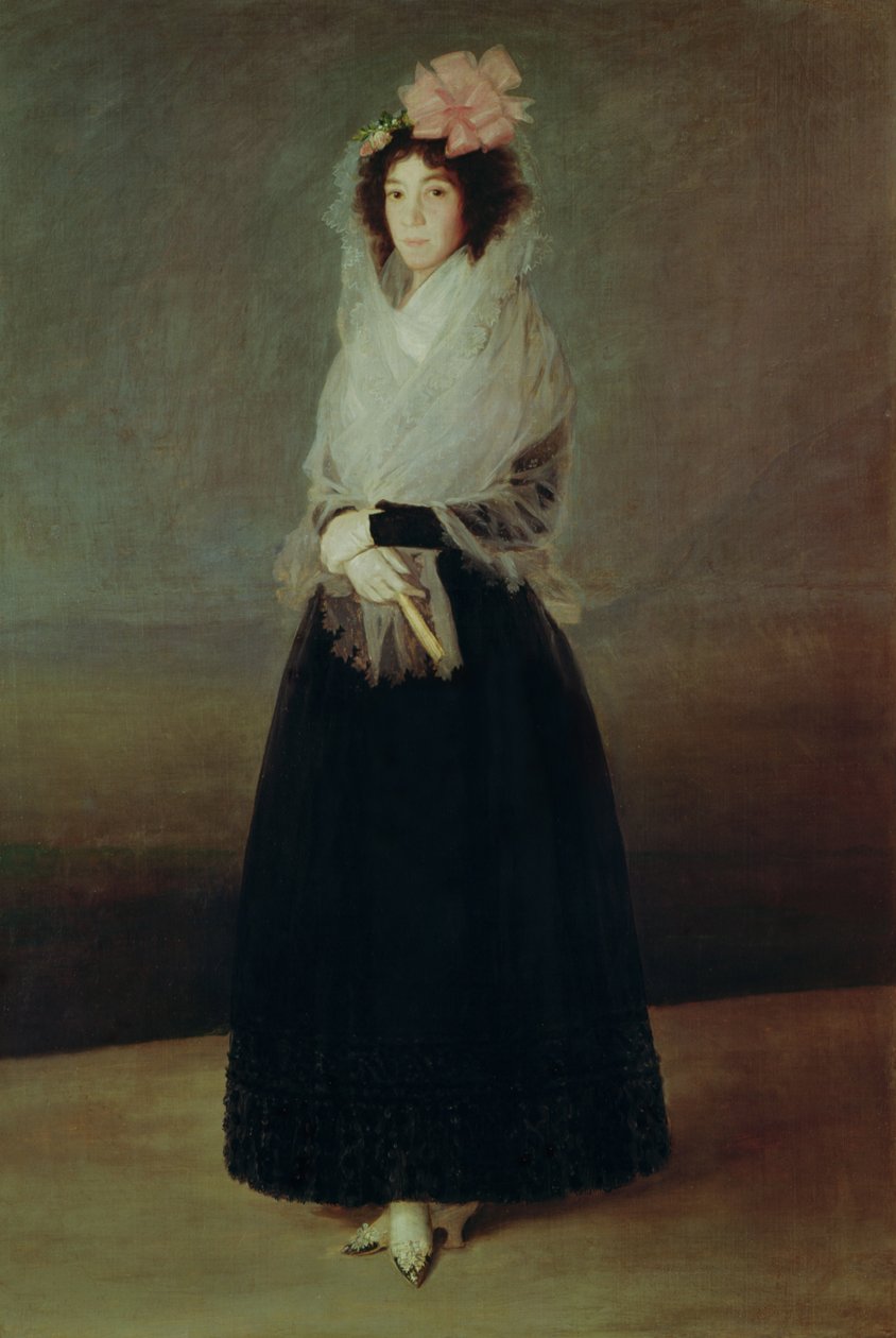 Portrét hraběnky z Carpio (1757-95) Marquise de la Solana, kolem roku 1793 od Francisco de Goya