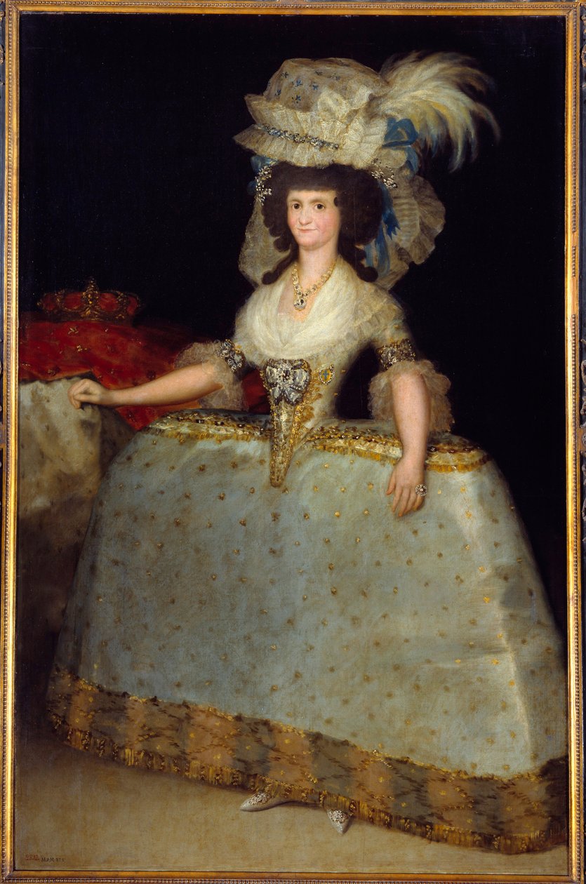 Portrét španělské královny Mary Louise (1751-1819), manželka Karla IV. Obraz Francisco de Goya (1746-1828) 1828 Madrid, Muzeum Prado - Celovečerní portrét španělské královny Marie Louise (1751-1819) , manželka Karla IV. Obraz Francisco d od Francisco de Goya