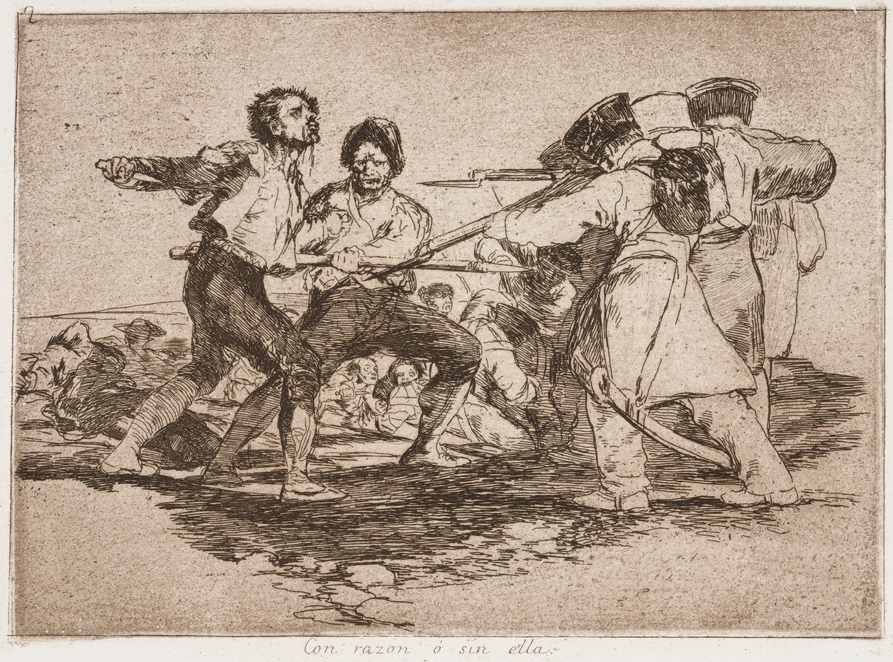 Právem či neprávem, ze série Hrůzy války od Francisco de Goya