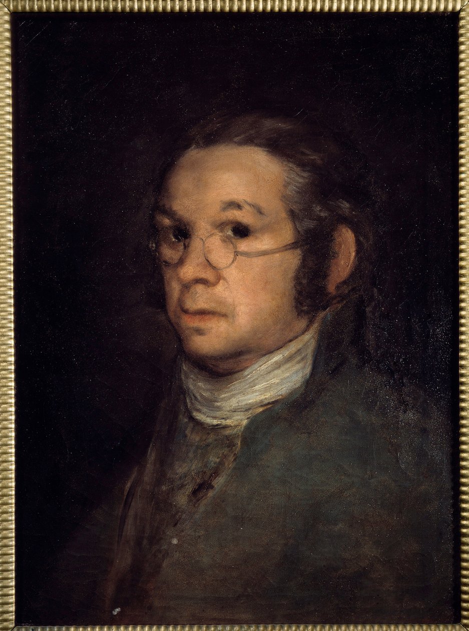 Autoportrét od Francisca de Goyi (1746-1828) Sun 19. století. 0,54x0,39 m Bayonne, Musee Bonnat - Autoportrét. Obraz Francisco de Goya (1746-1828) od Francisco de Goya