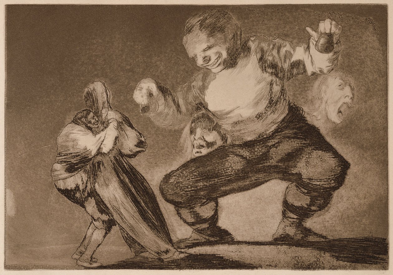 Simpleton (Hlupák), ze seriálu Los Disparates od Francisco de Goya