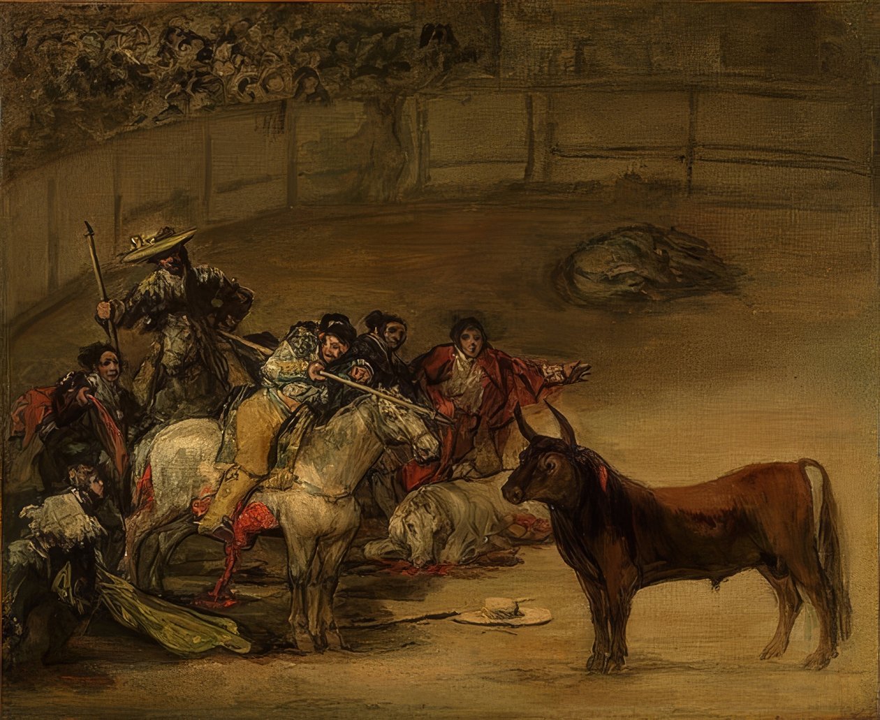 Stierkampf, Štěstí z Varasu. 1824 od Francisco de Goya