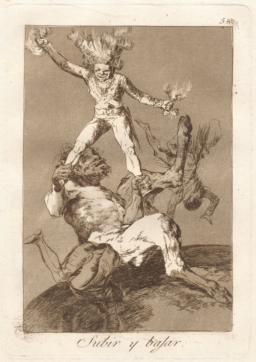 Subir y bajar (Vstát a padat) od Francisco de Goya