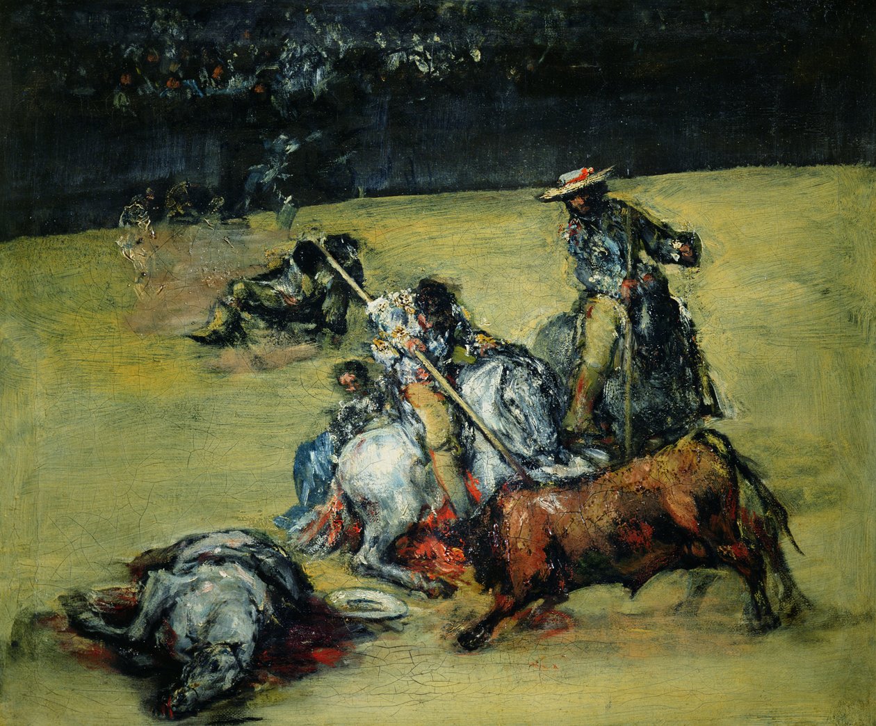 Býčí zápasy, kolem roku 1825 od Francisco de Goya