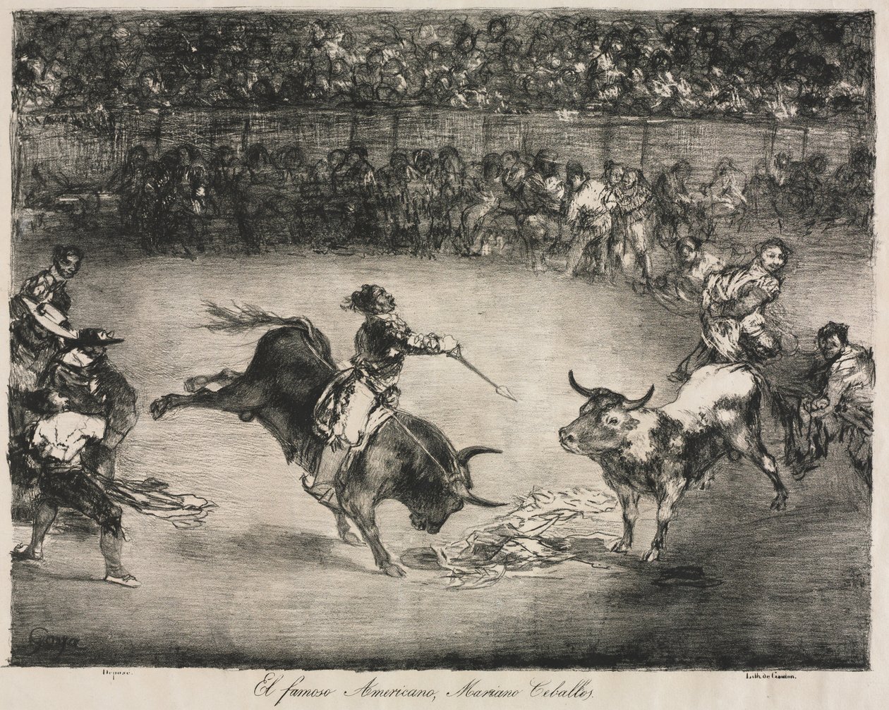 Býci z Bordeaux: Slavný Američan, Mariano Ceballos od Francisco de Goya