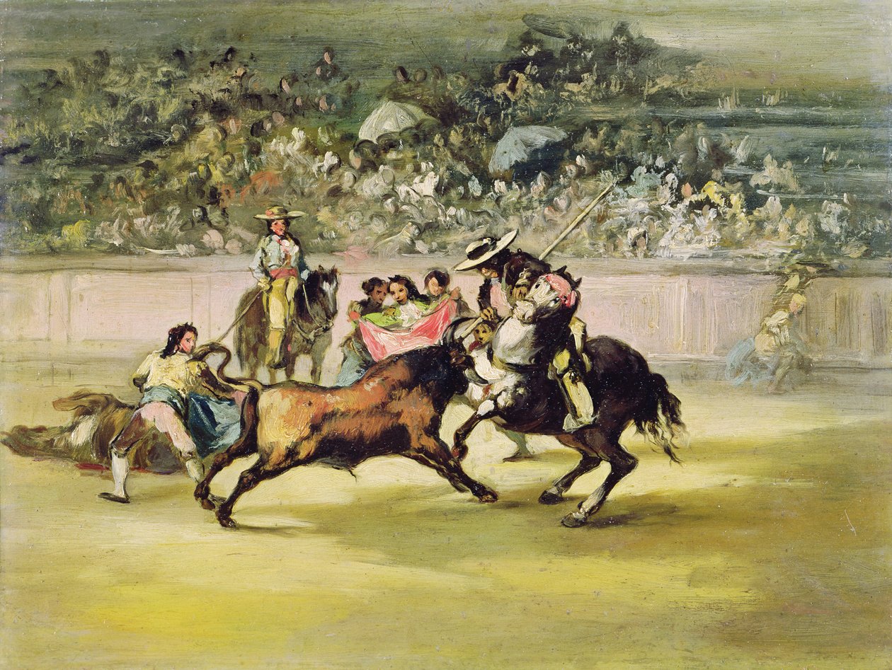 Odvážný Randon bojuje s býkem od Francisco de Goya