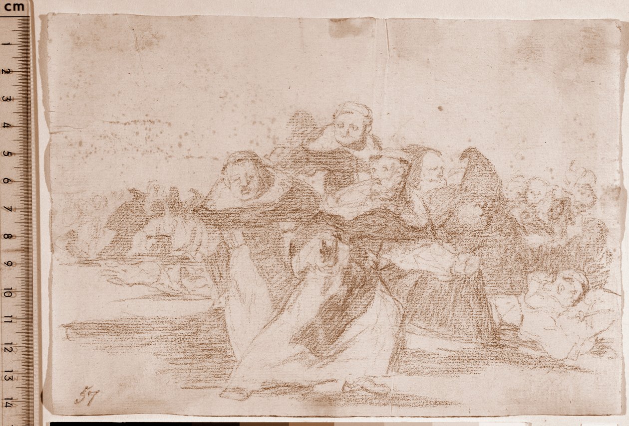 The Disasters of War : Everything is scrambled (přípravná kresba od Francisco de Goya