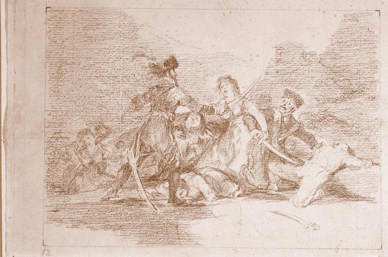 The Disasters of War: Už je příliš pozdě (Přípravný výkres od Francisco de Goya