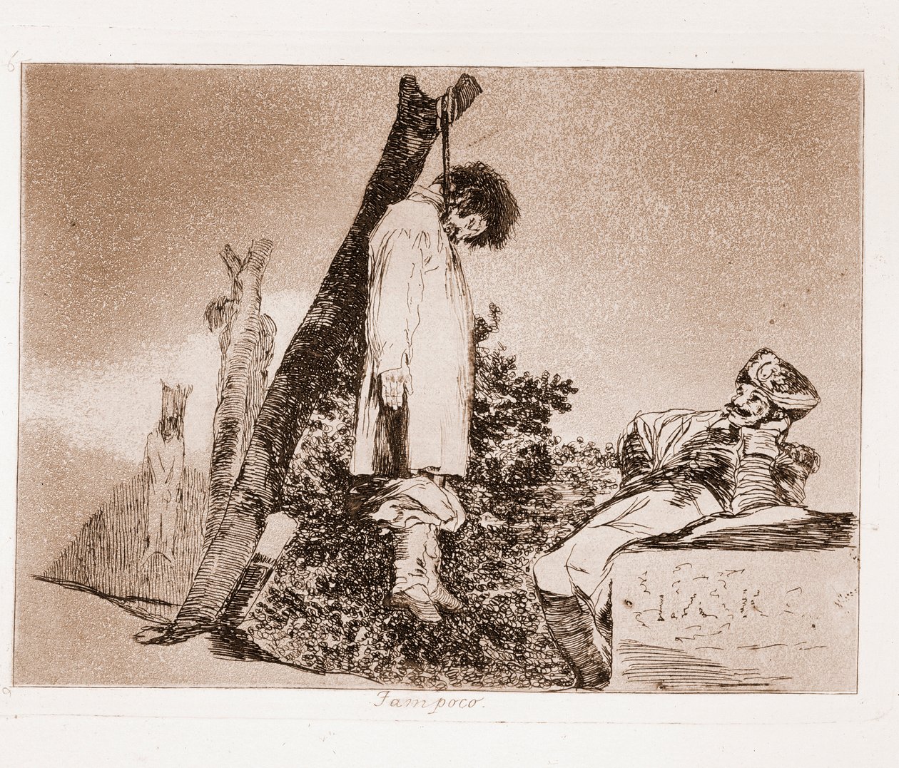 The Disasters of War: There is no hope (lept z přípravné kresby od Francisco de Goya