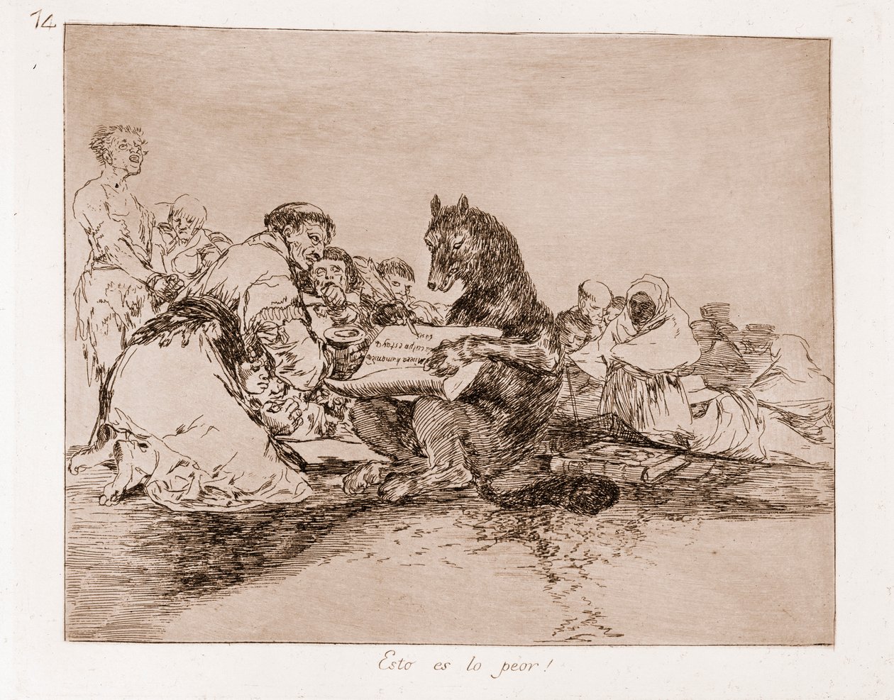 The Disasters of War: Tohle je nejhorší (lept z přípravné kresby od Francisco de Goya