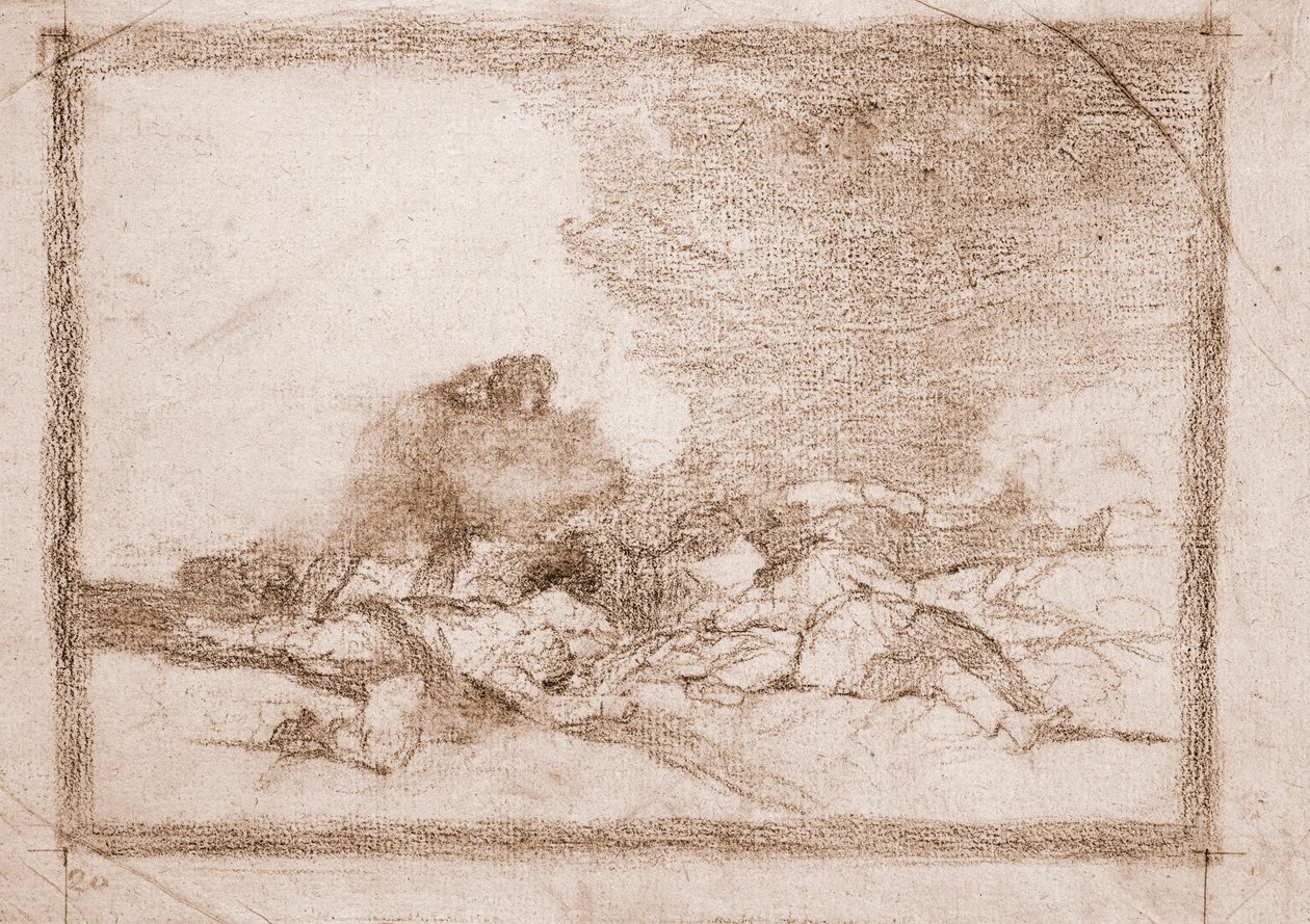 The Disasters of War: To je důvod, proč jste se narodili (přípravná kresba od Francisco de Goya