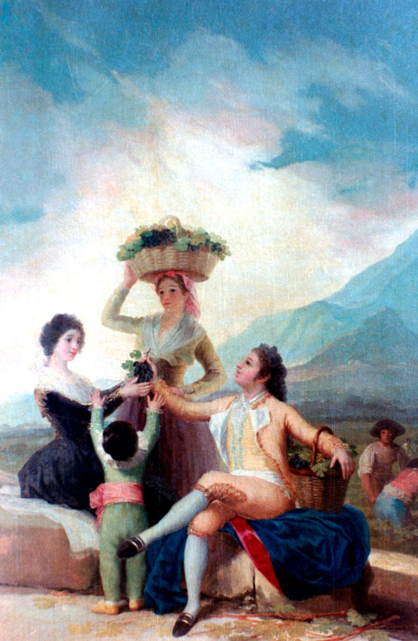 Sklizeň hroznů, 1786-1787 od Francisco de Goya