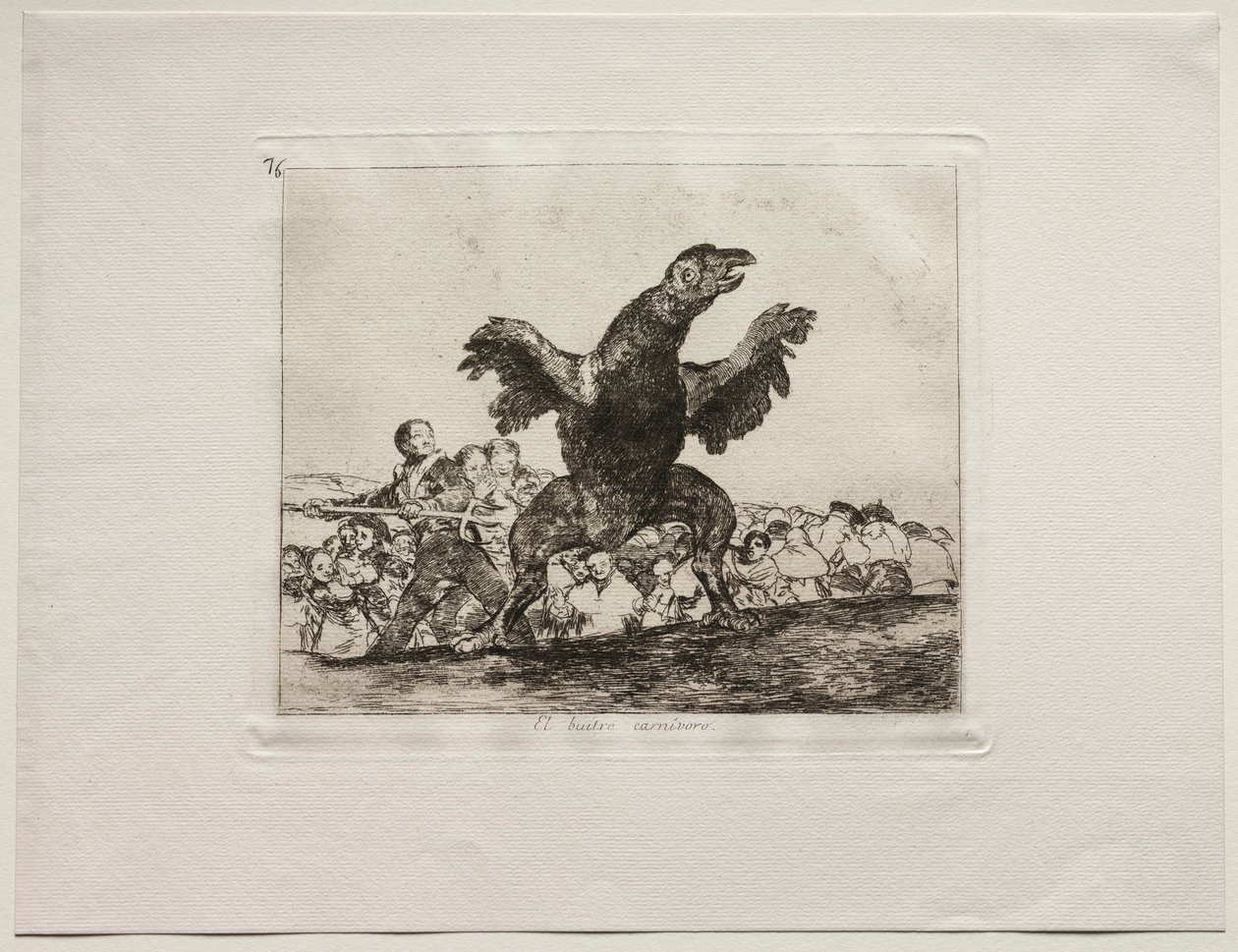The Horrors of War: A Carnivorous Vulture. od Francisco de Goya