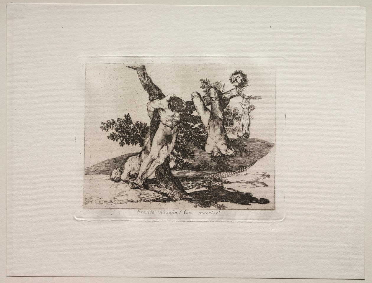 The Horrors of War: Heroic Feat! S mrtvými muži!. od Francisco de Goya