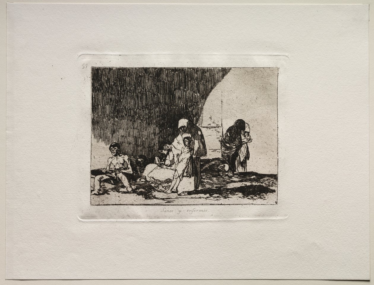 Hrůzy války: Zdraví a nemocní od Francisco de Goya