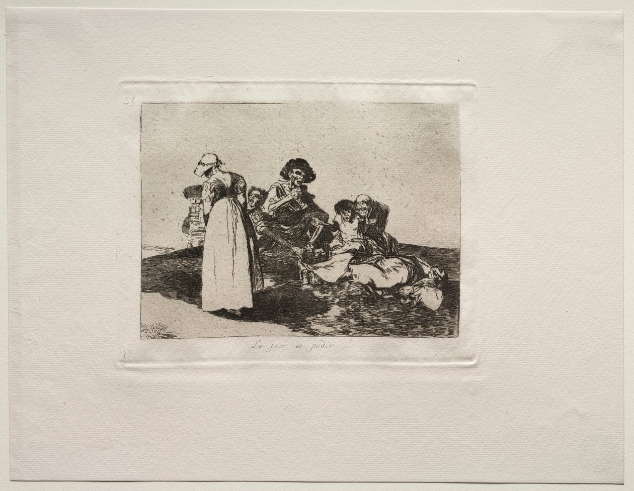 The Horrors of War: Nejhorší je žebrat. od Francisco de Goya
