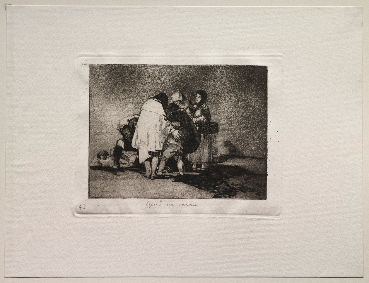 The Horrors of War: Nebylo co dělat a on zemřel. od Francisco de Goya