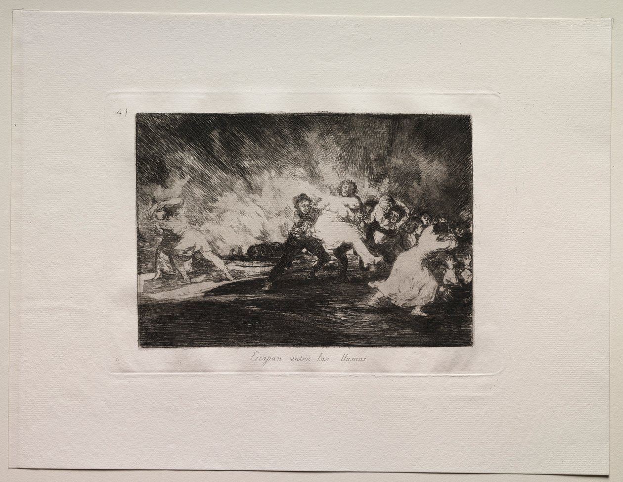 The Horrors of War: They Escape Through the Flames. od Francisco de Goya