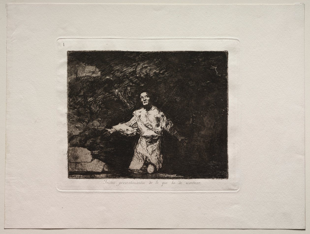 The Horrors of War: Titulní strana - Smutné předtuchy toho, co se stane. od Francisco de Goya