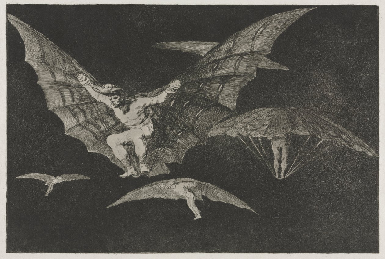 The Proverbs: A Way of Flying, 1864. od Francisco de Goya
