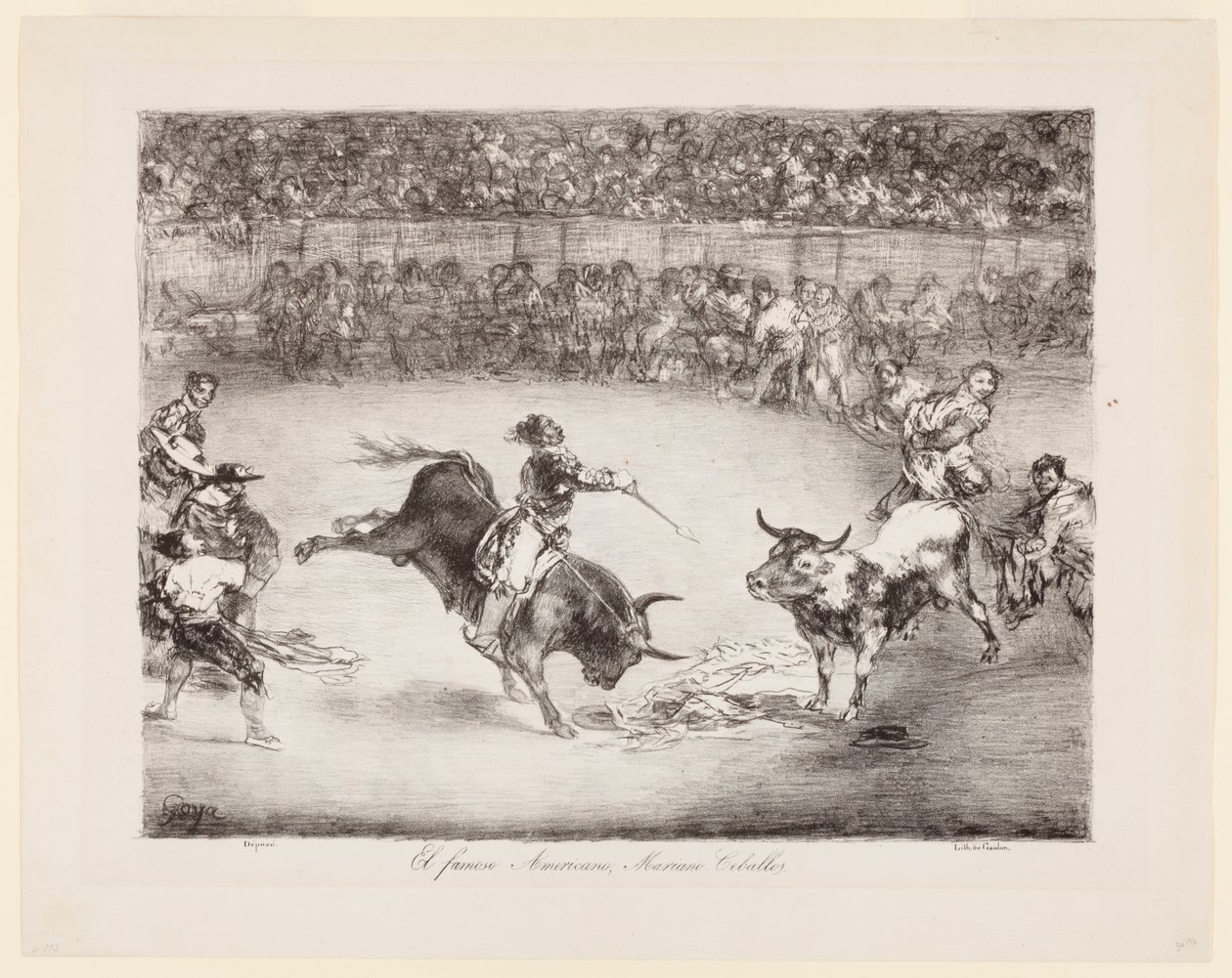 Slavný Američan, Mariano Ceballos: Býci z Bordeaux od Francisco de Goya