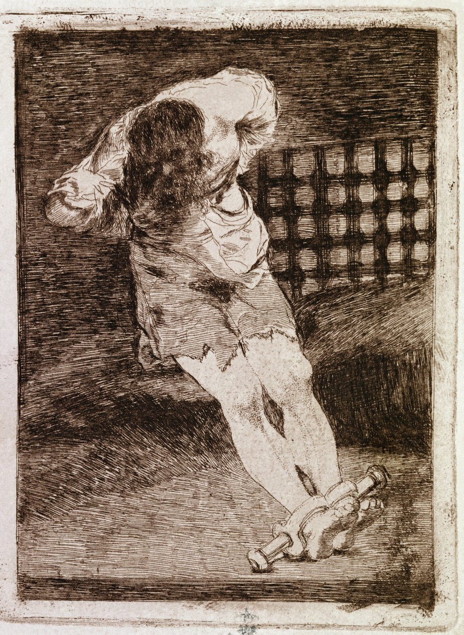 Odloučení vinného člověka nevyžaduje muka (Graving od Francisco de Goya